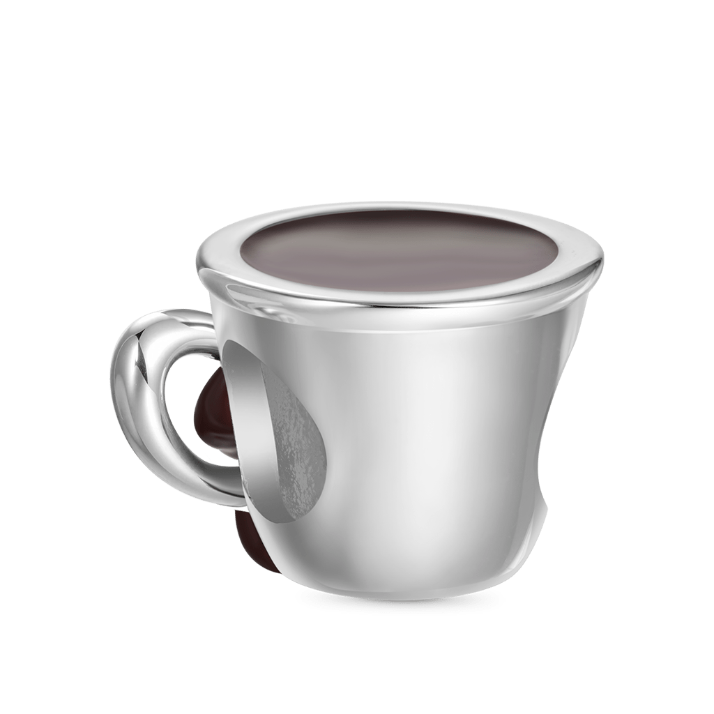 咖啡杯擁抱愛心珠飾 image number 1