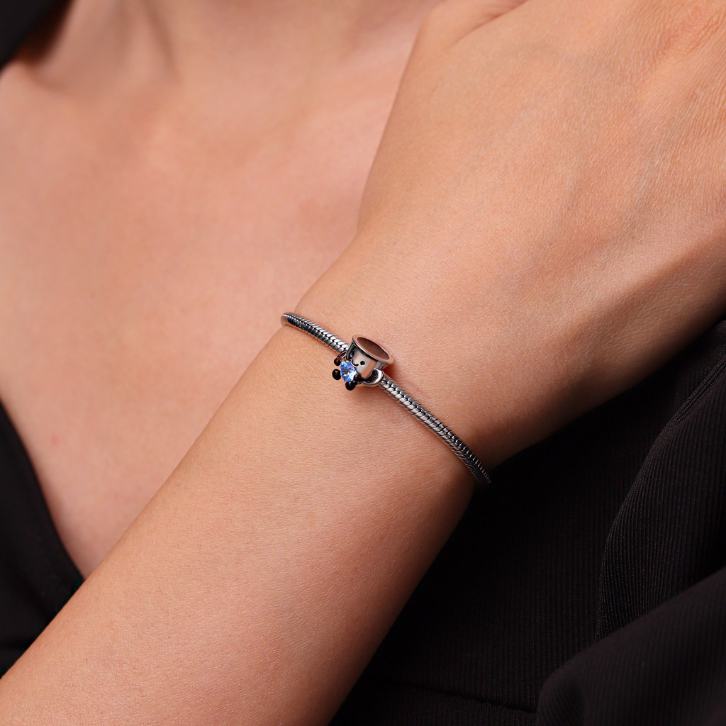 咖啡杯擁抱愛心珠飾 image number 4