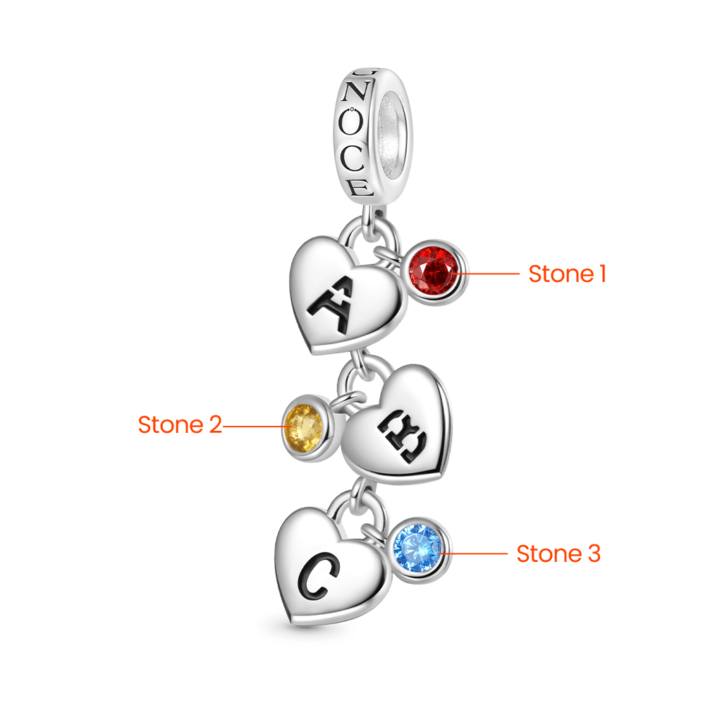 心形個性化字母吊墜 image number 1