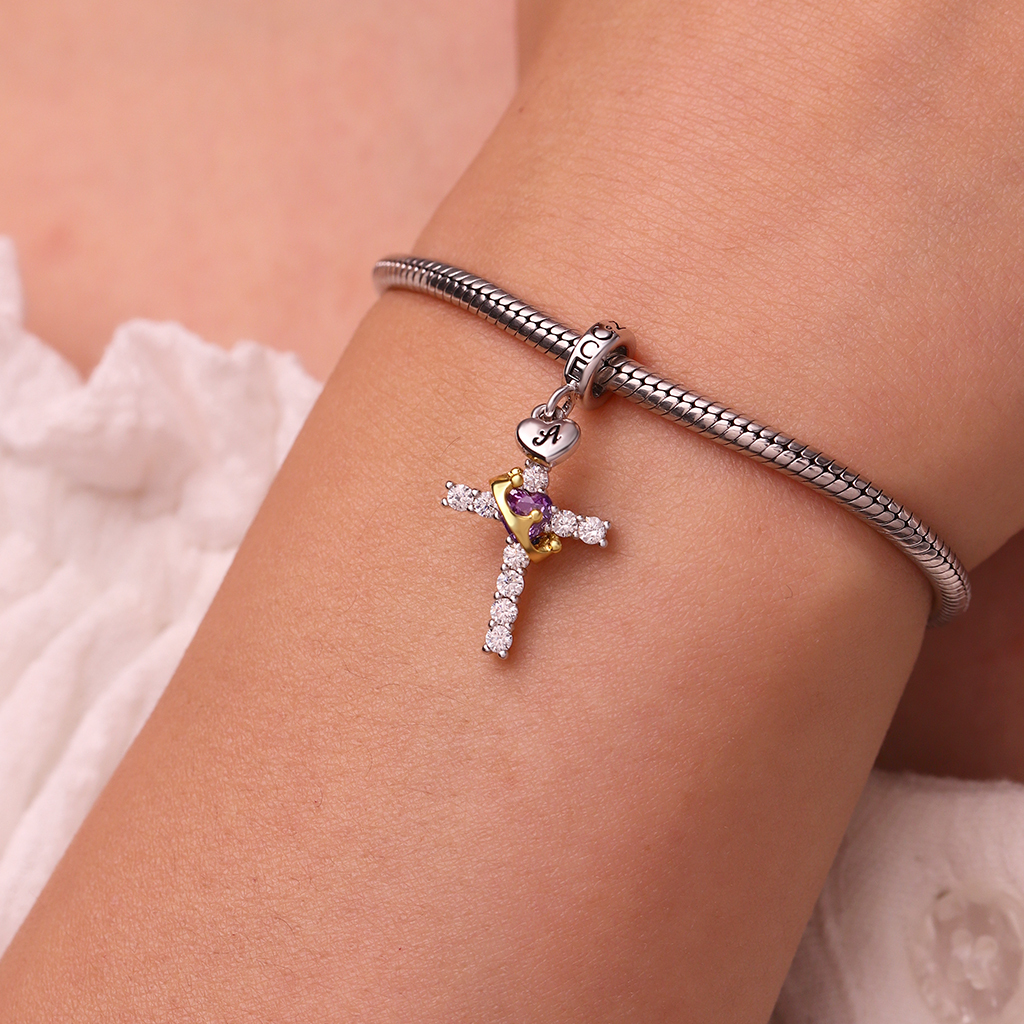 金色荊棘王冠釘子十字架吊墜 image number 6