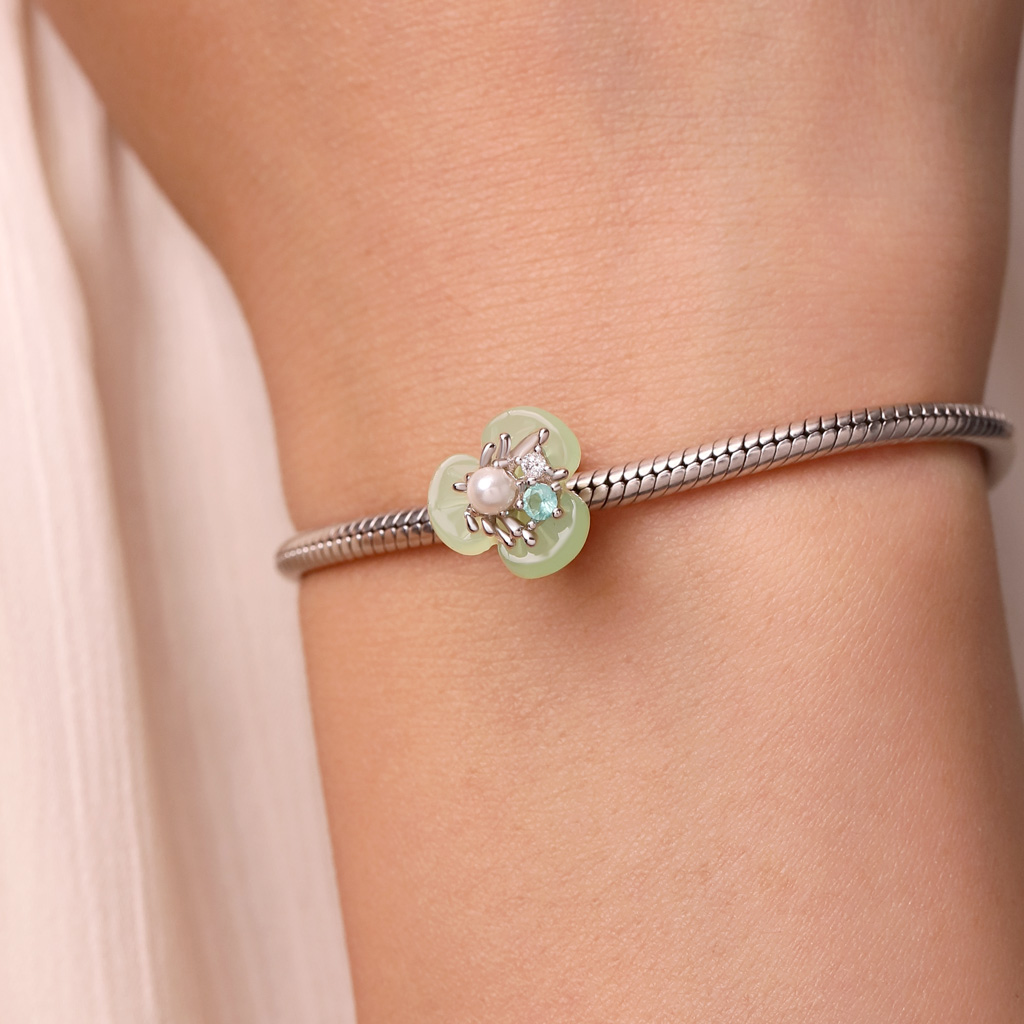 春季綠花固定珠 image number 3