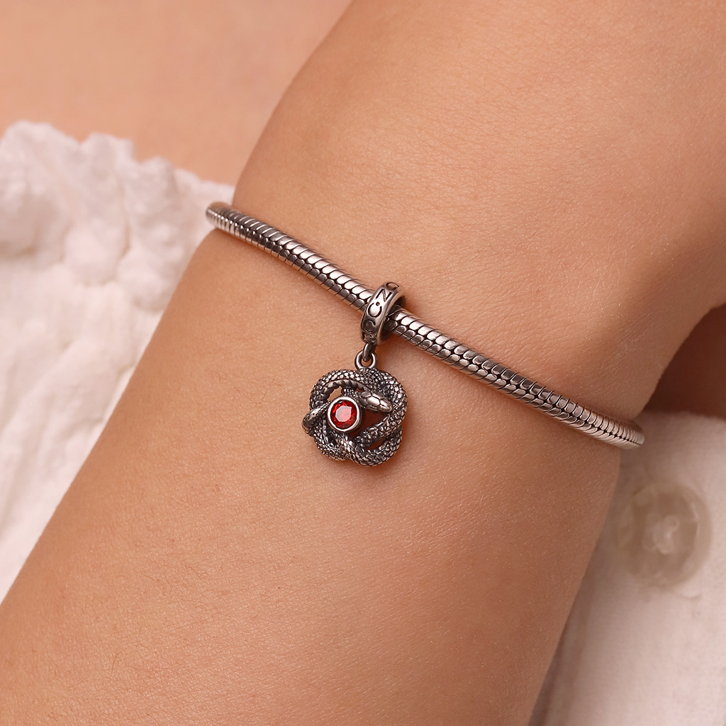 蛇形生日石吊墜 image number 7