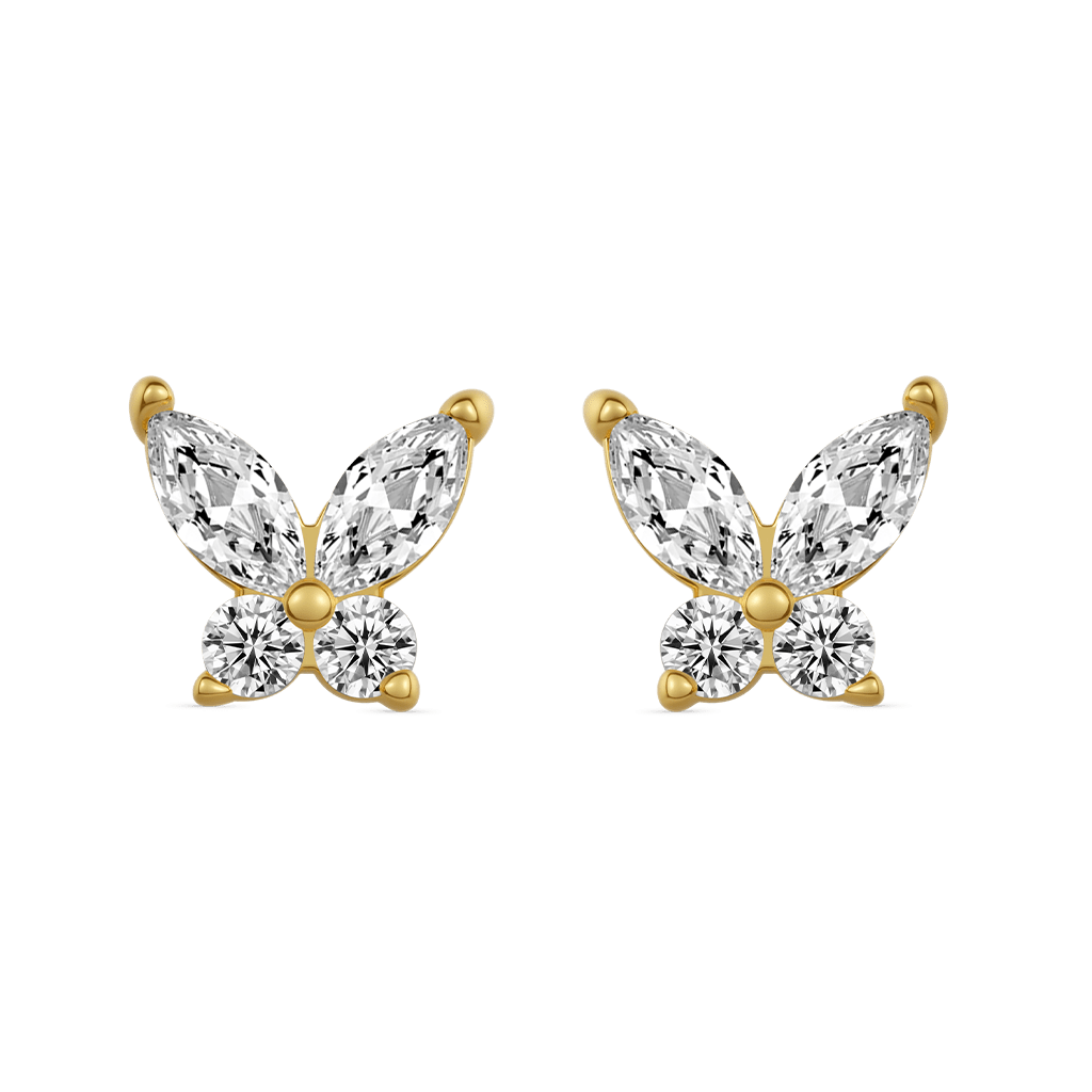 14k/10k金蝴蝶形耳環 image number 1