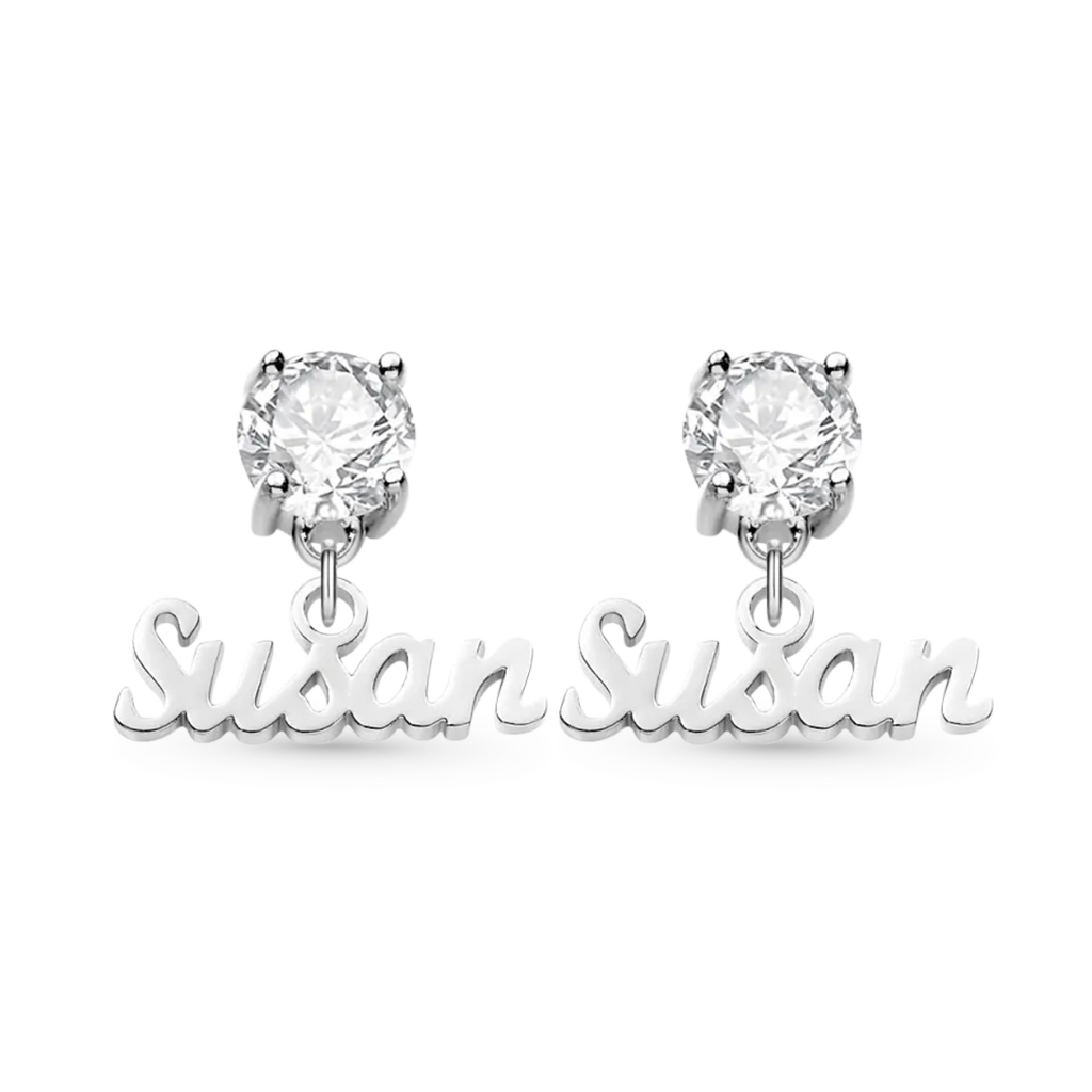 個性化生日石耳環 image number 0