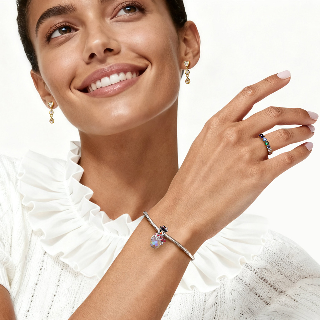 雪人水晶球吊飾 image number 3