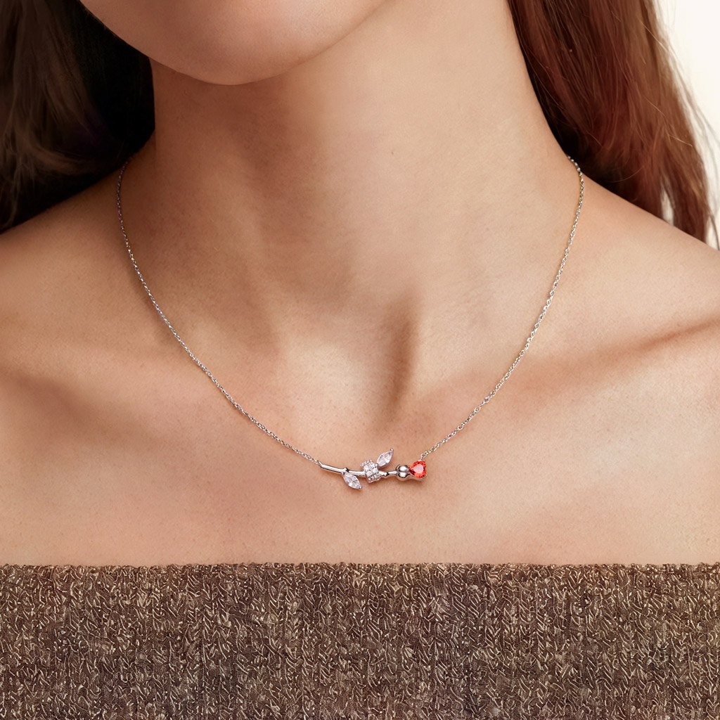 玫瑰花項鍊 image number 1