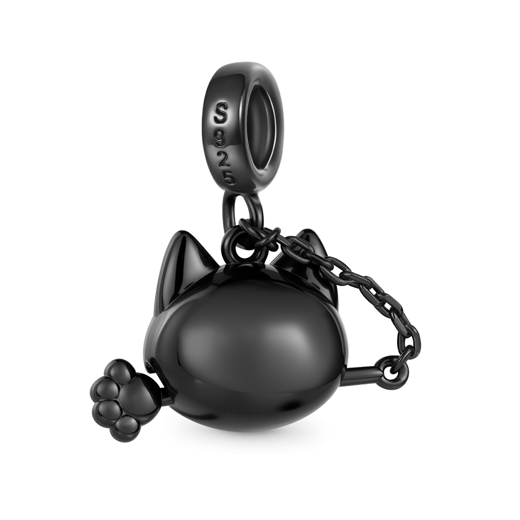 黑貓木魚吊墜 image number 3