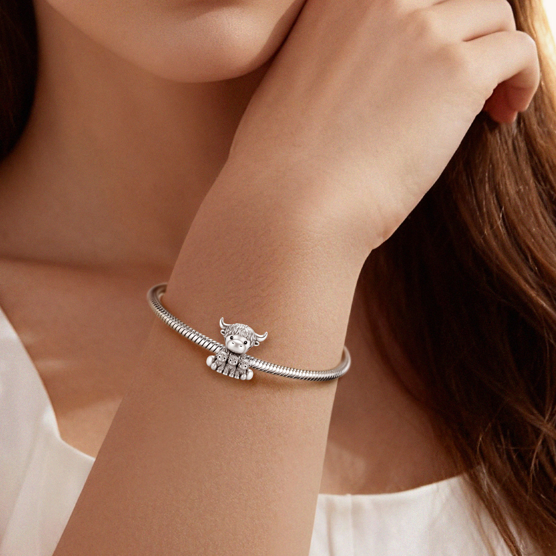 高地牛與三牛寶寶吊飾 image number 1