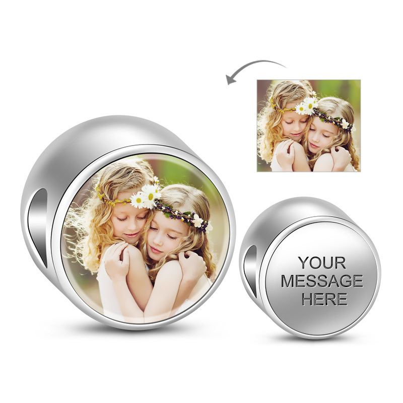 只為你圓形可雕刻珠飾 image number 0