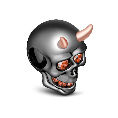 黑色小惡魔骷髏珠飾 image number 1