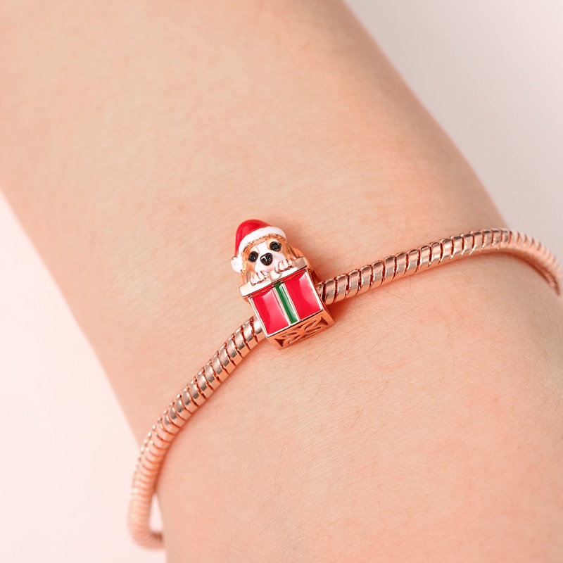 帶禮物盒的狗珠飾 image number 2