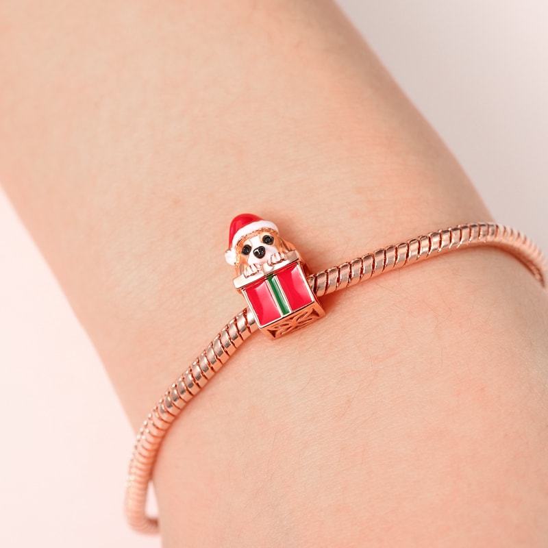 帶禮物盒的狗珠飾 image number 2