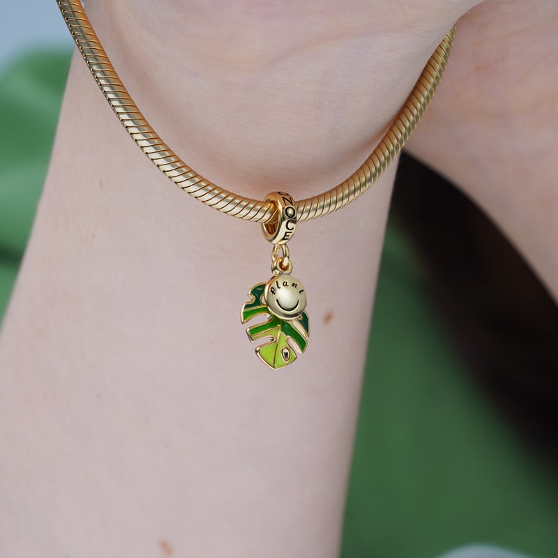 綠色龜背竹吊墜 image number 2