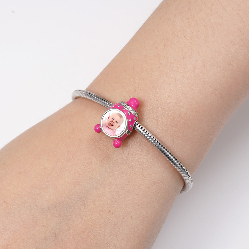 嬰兒帽個性化照片珠飾 image number 2