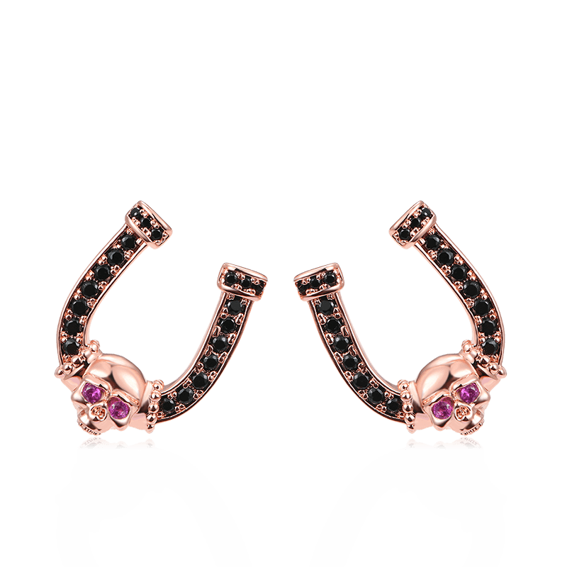 馬蹄骷髏耳環 image number 0