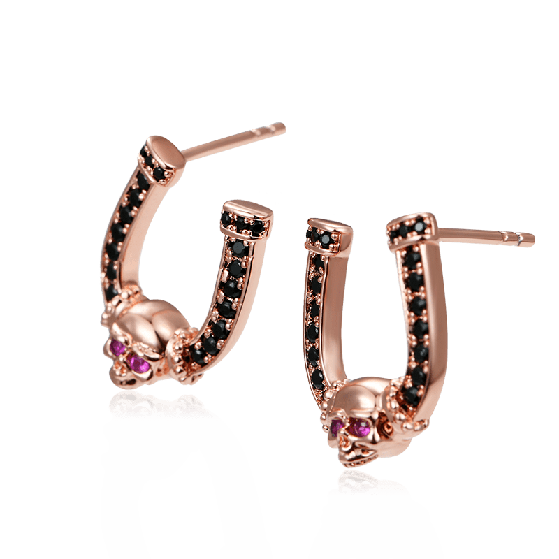馬蹄骷髏耳環 image number 1