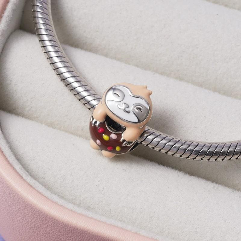 樹懶甜甜圈吊飾珠 image number 1