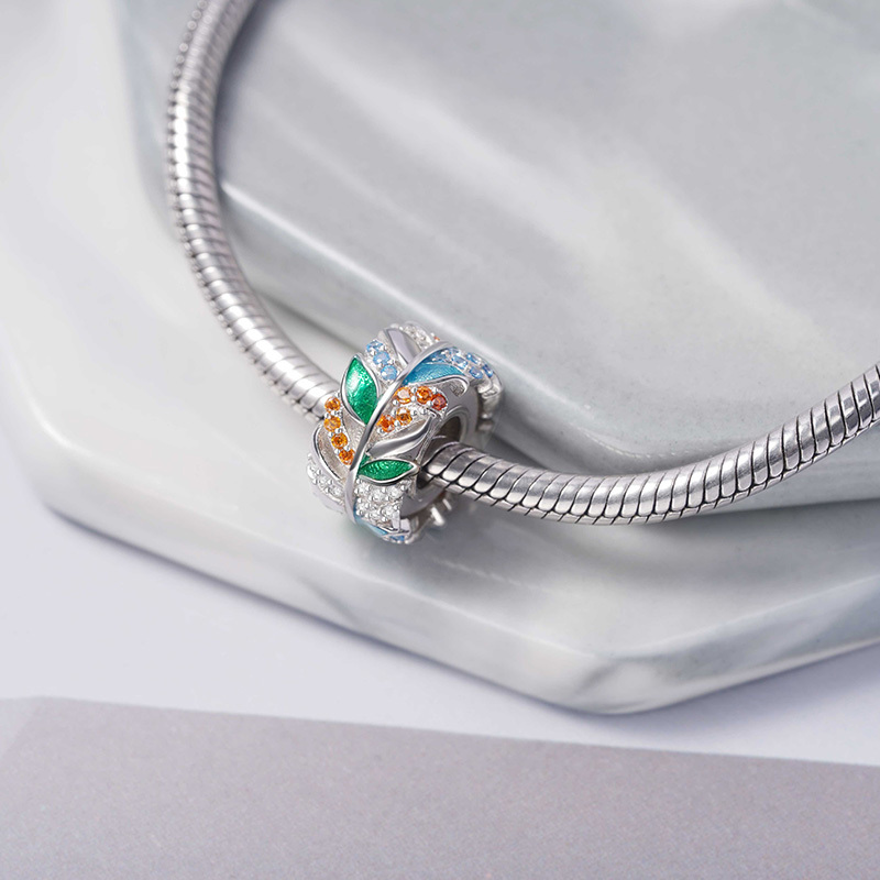 彩色羽毛珠 image number 1