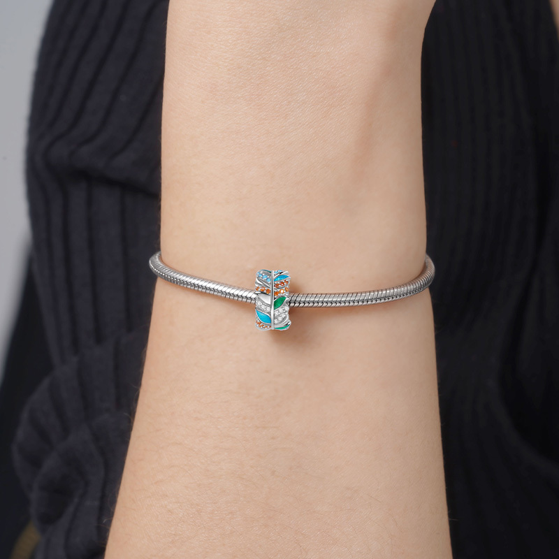 彩色羽毛珠 image number 2