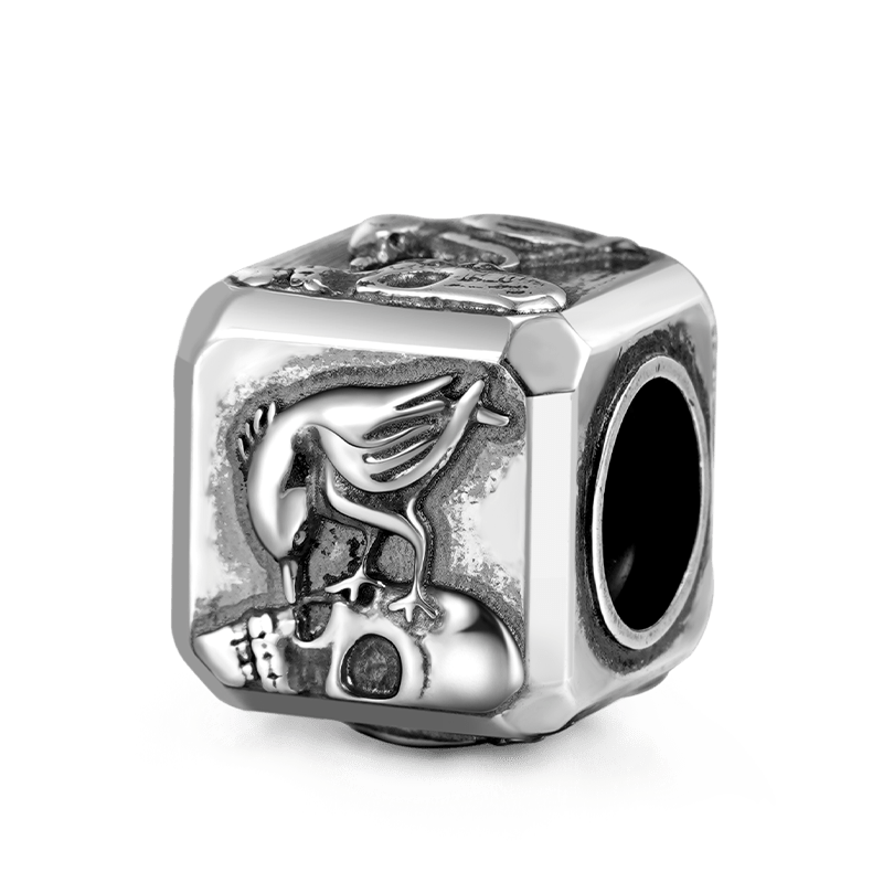 乌鸦和骷髅护身符手链 image number 1