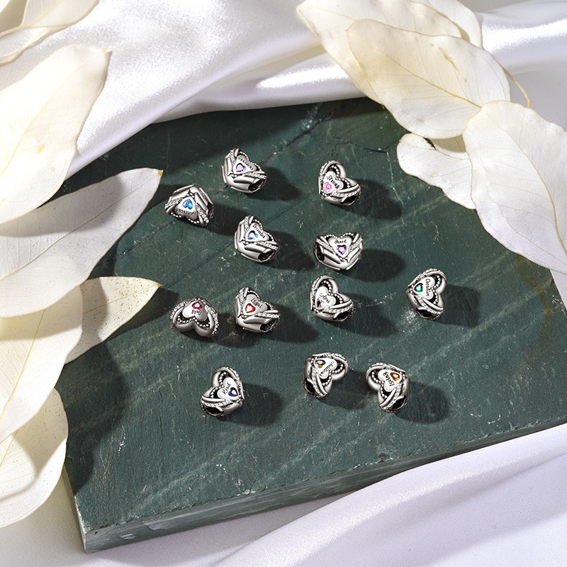 愛心誕生石珠飾 image number 2