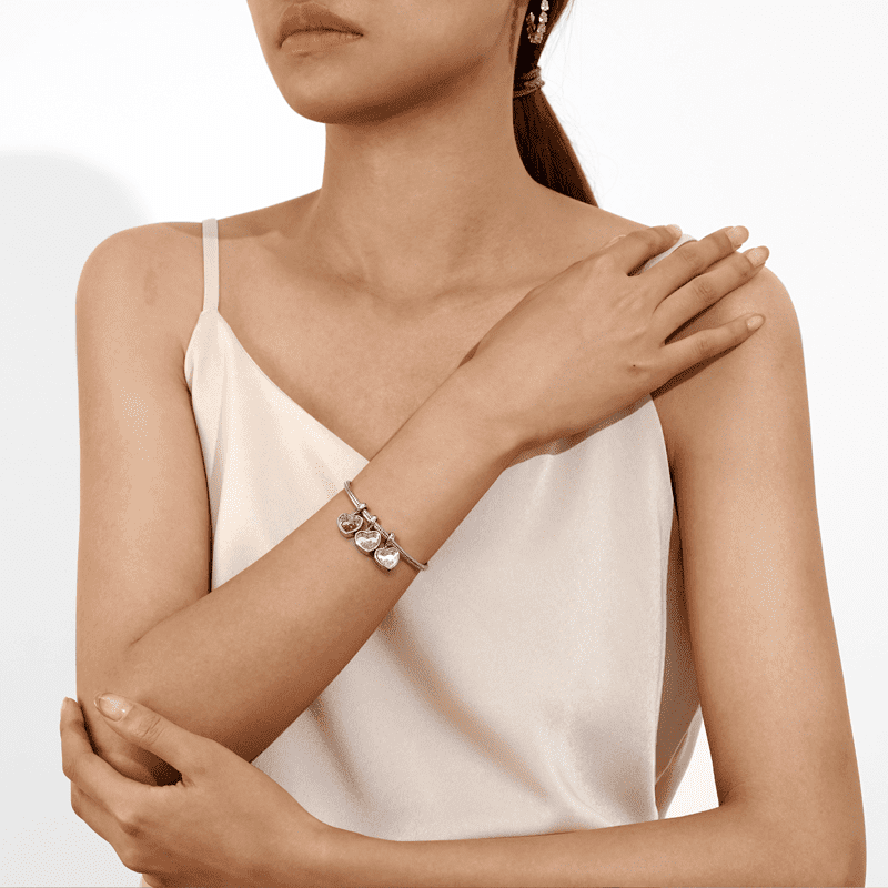 七月生日心形石可刻字吊墜 image number 2