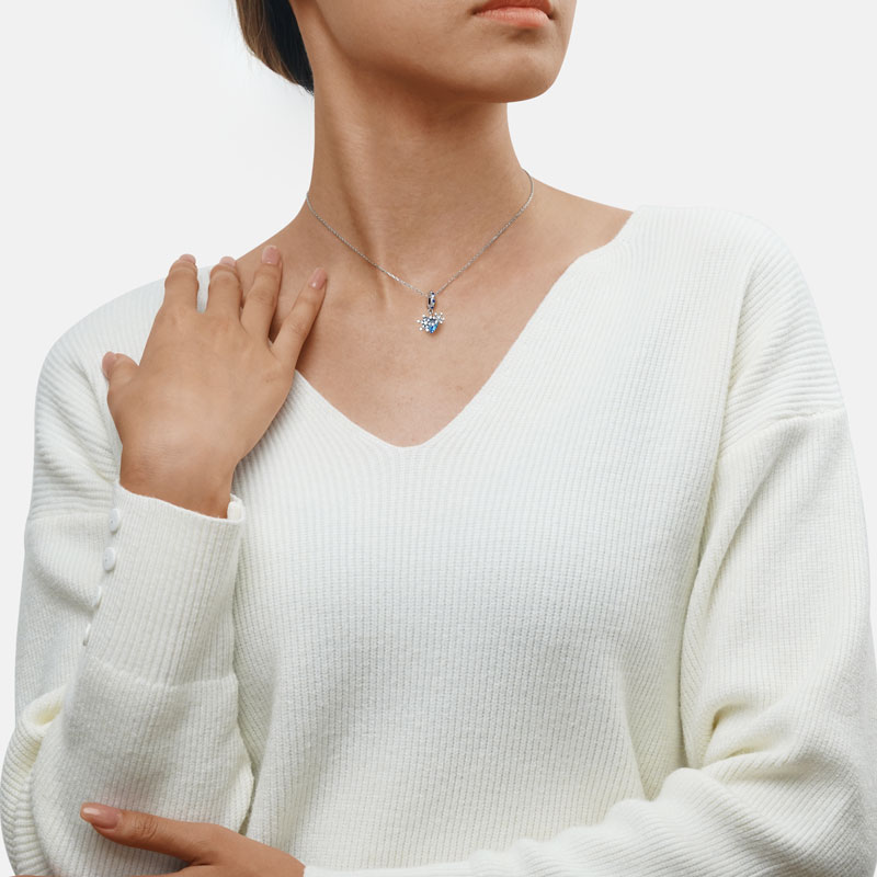 雪花心形吊墜 image number 4