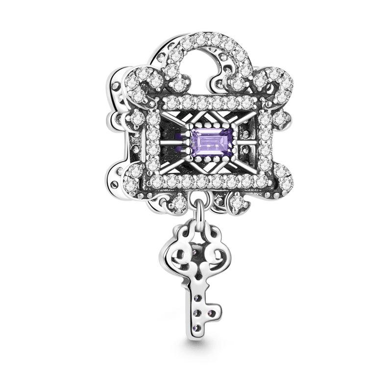 復古鎖鑰匙珠飾 image number 1