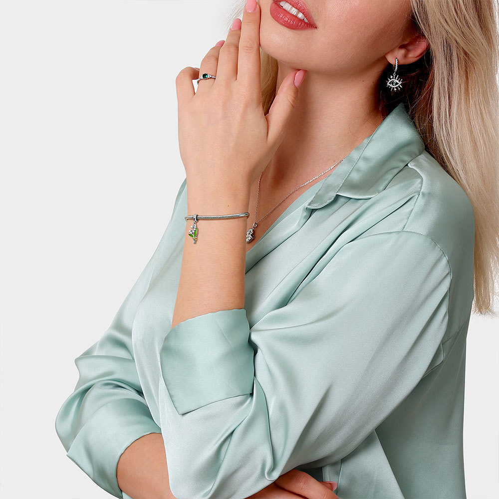 鈴蘭花朵吊墜 image number 2