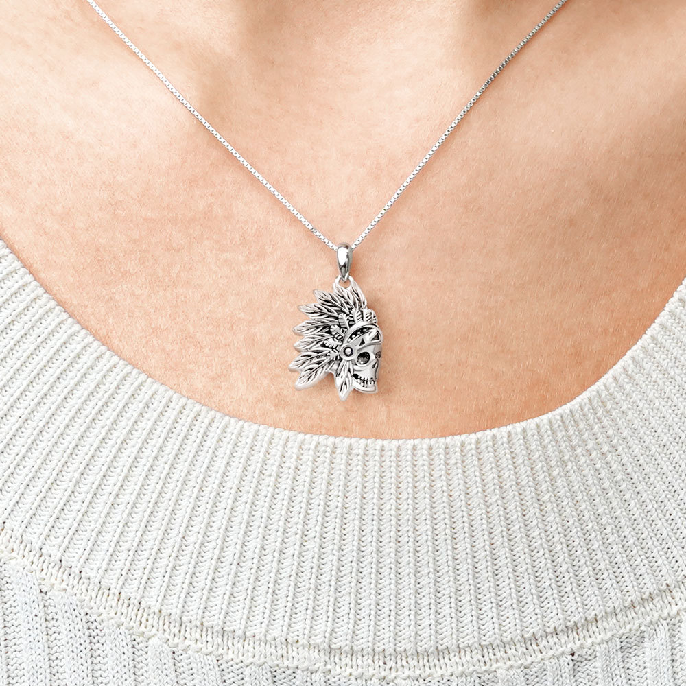 印度熏黑骷髏項鍊 image number 3