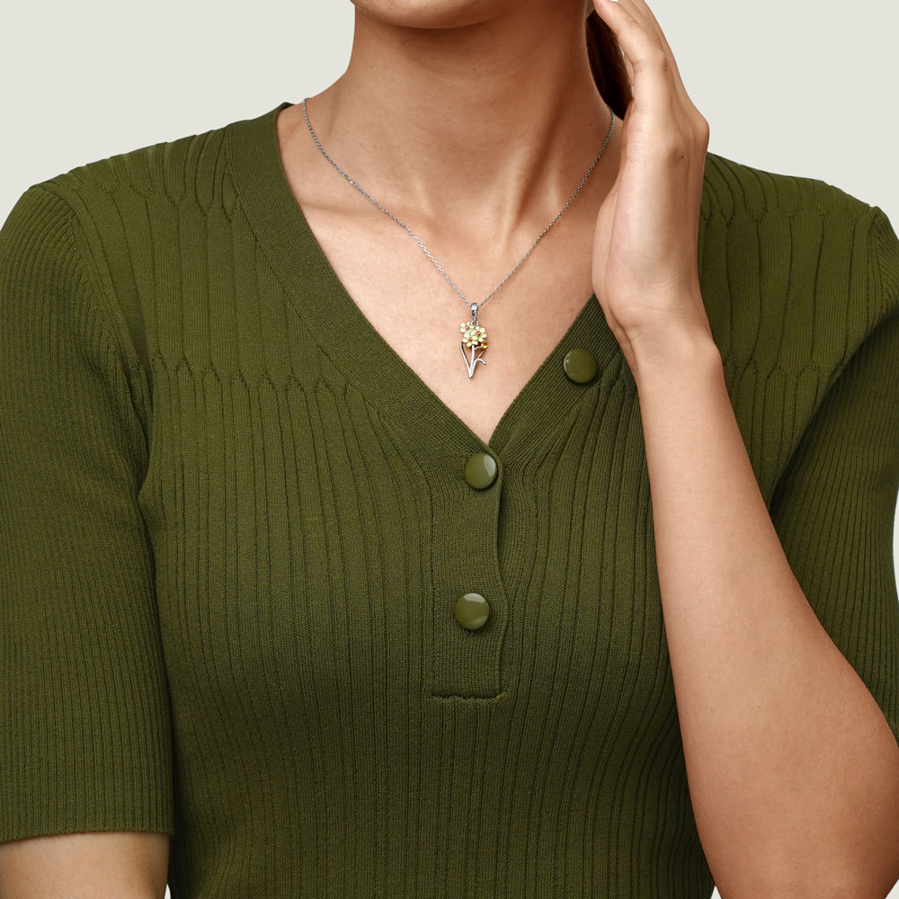 十二月生日水仙花吊墜 image number 4