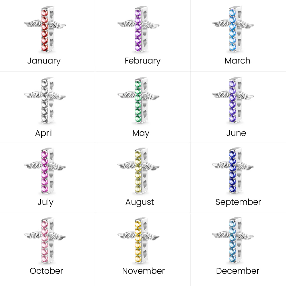 誕生石十字架珠飾 image number 6