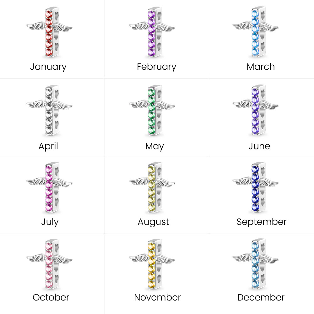 誕生石十字架珠飾 image number 6