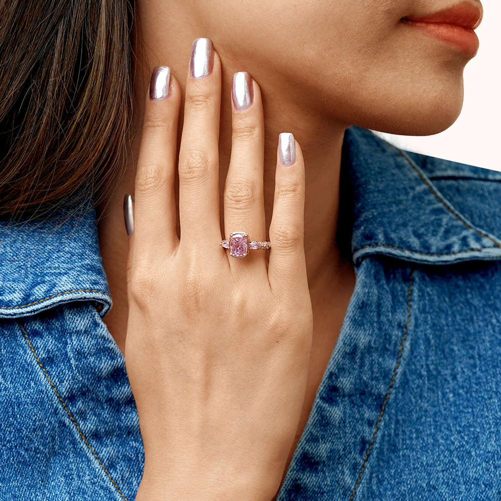 方形订婚戒指 image number 4