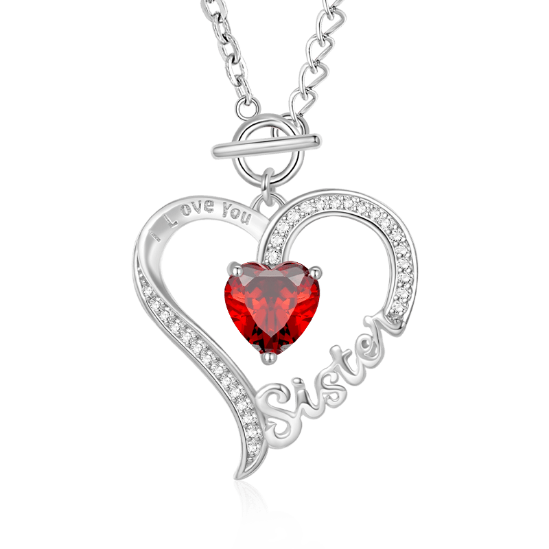 Sister Birthstone Necklace image number 0