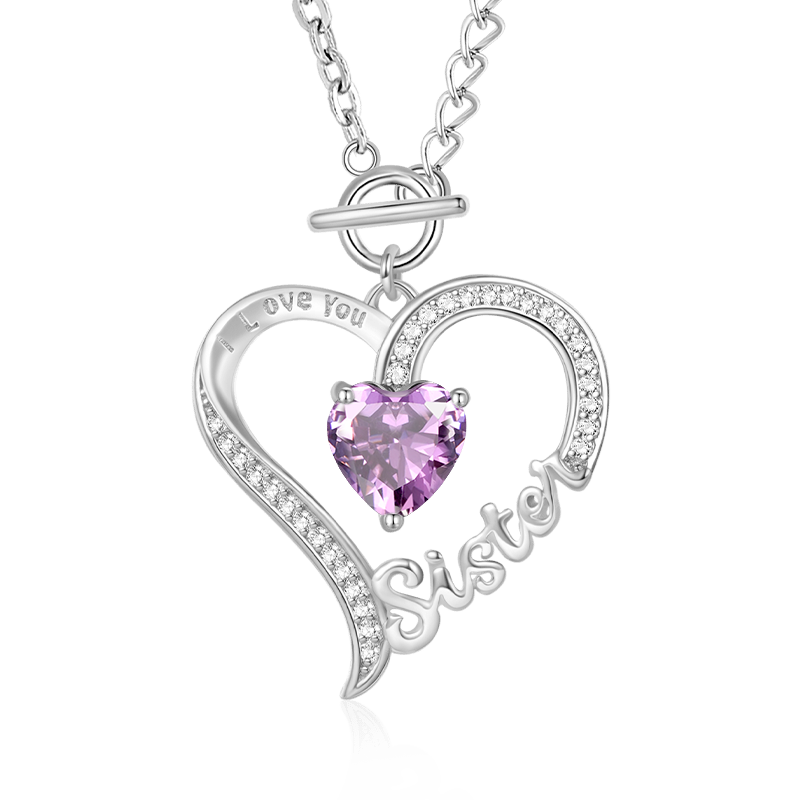 Sister Birthstone Necklace image number 0