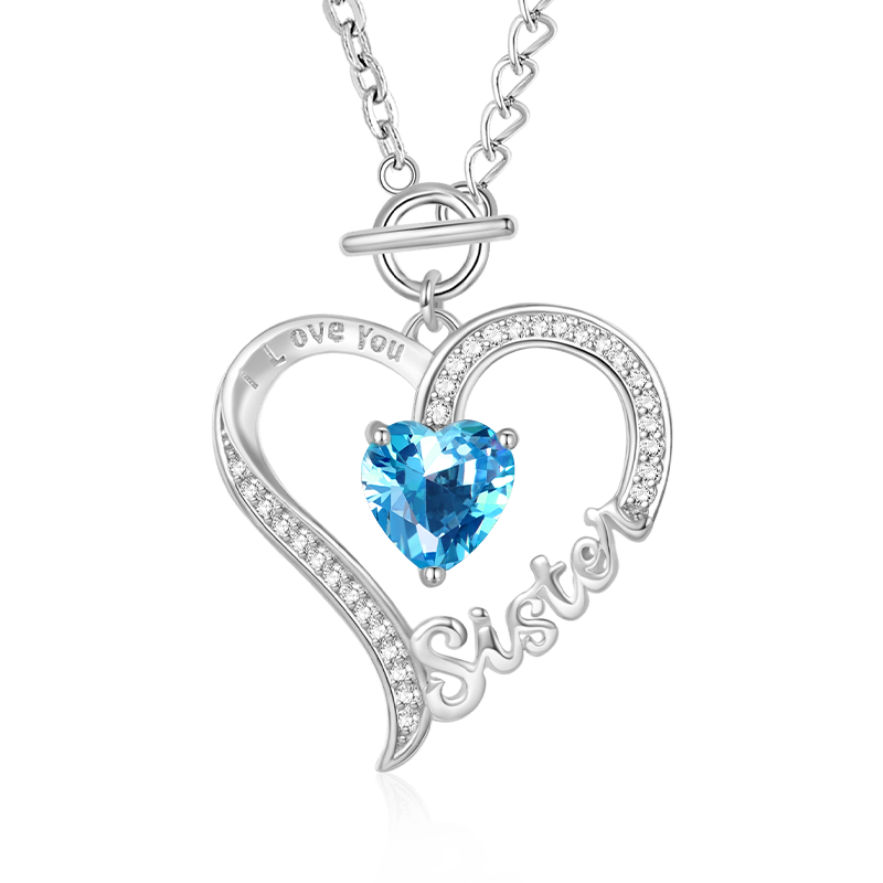 Sister Birthstone Necklace image number 0