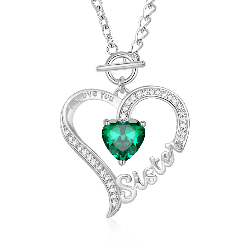 Sister Birthstone Necklace image number 0