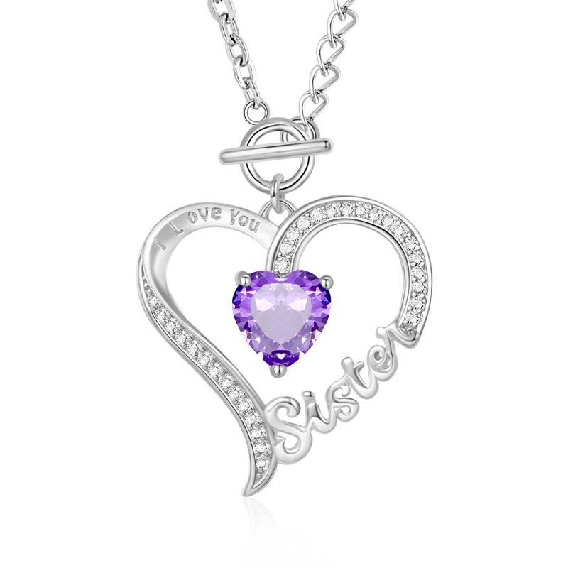 Sister Birthstone Necklace image number 0