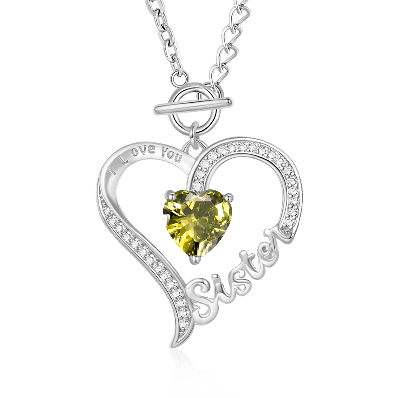 Sister Birthstone Necklace image number 0