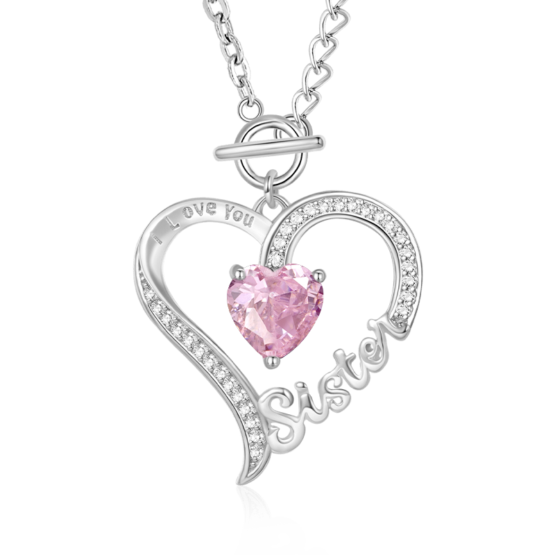 Sister Birthstone Necklace image number 0