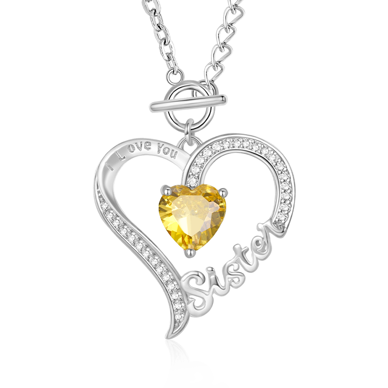 Sister Birthstone Necklace image number 0