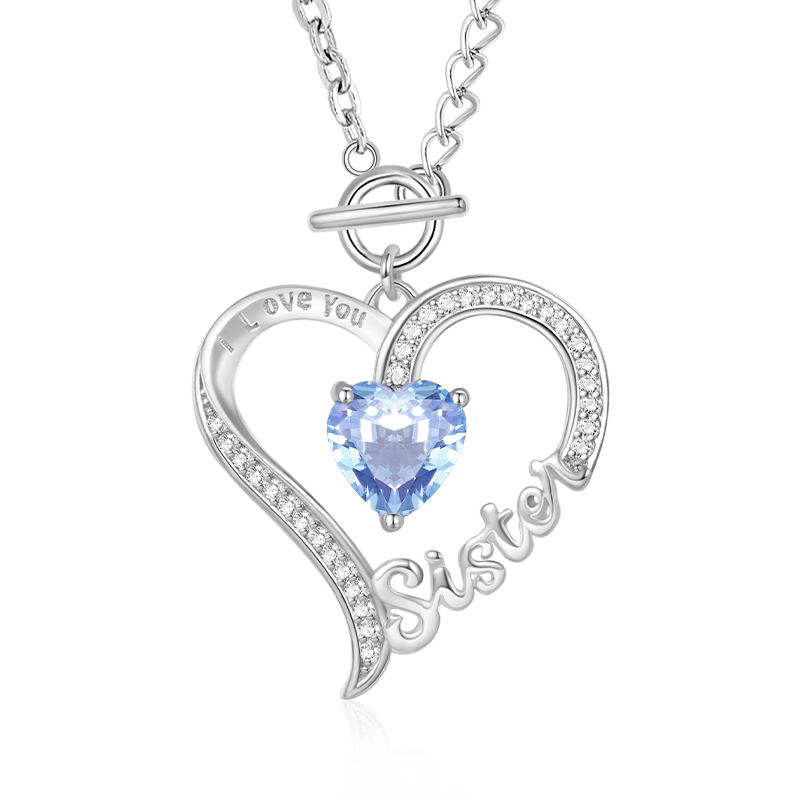 Sister Birthstone Necklace image number 0