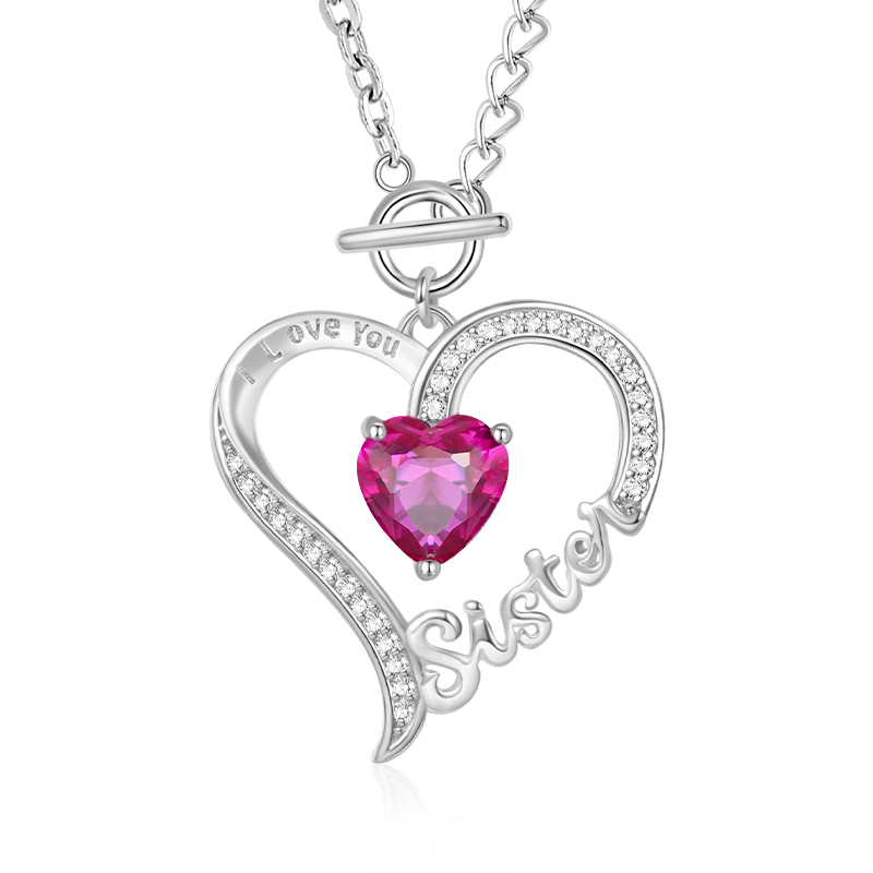 Sister Birthstone Necklace image number 0