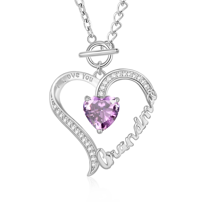 Grandma Birthstone Necklace image number 0