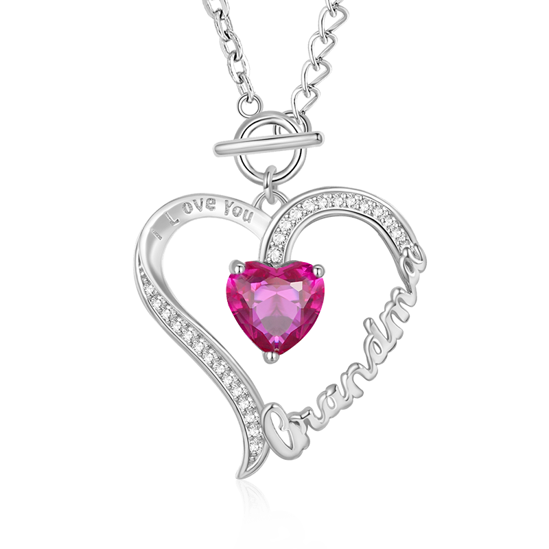 Grandma Birthstone Necklace image number 0