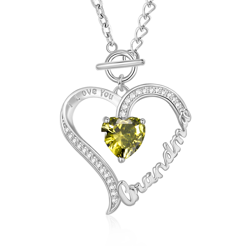 Grandma Birthstone Necklace image number 0