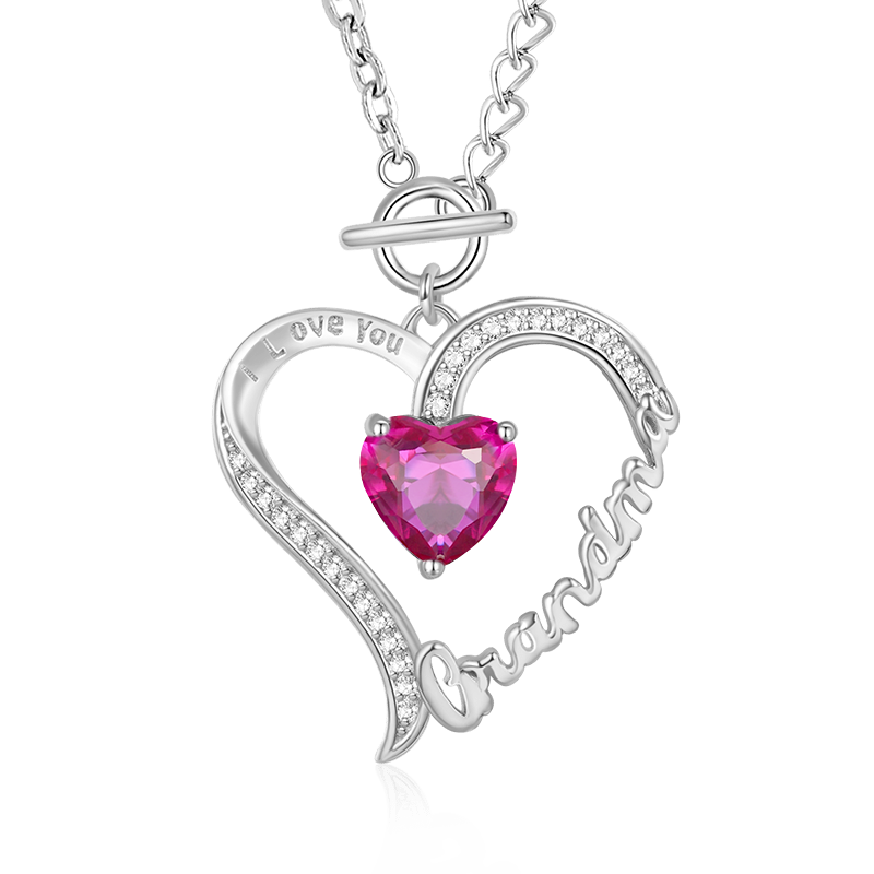 Grandma Birthstone Necklace image number 0