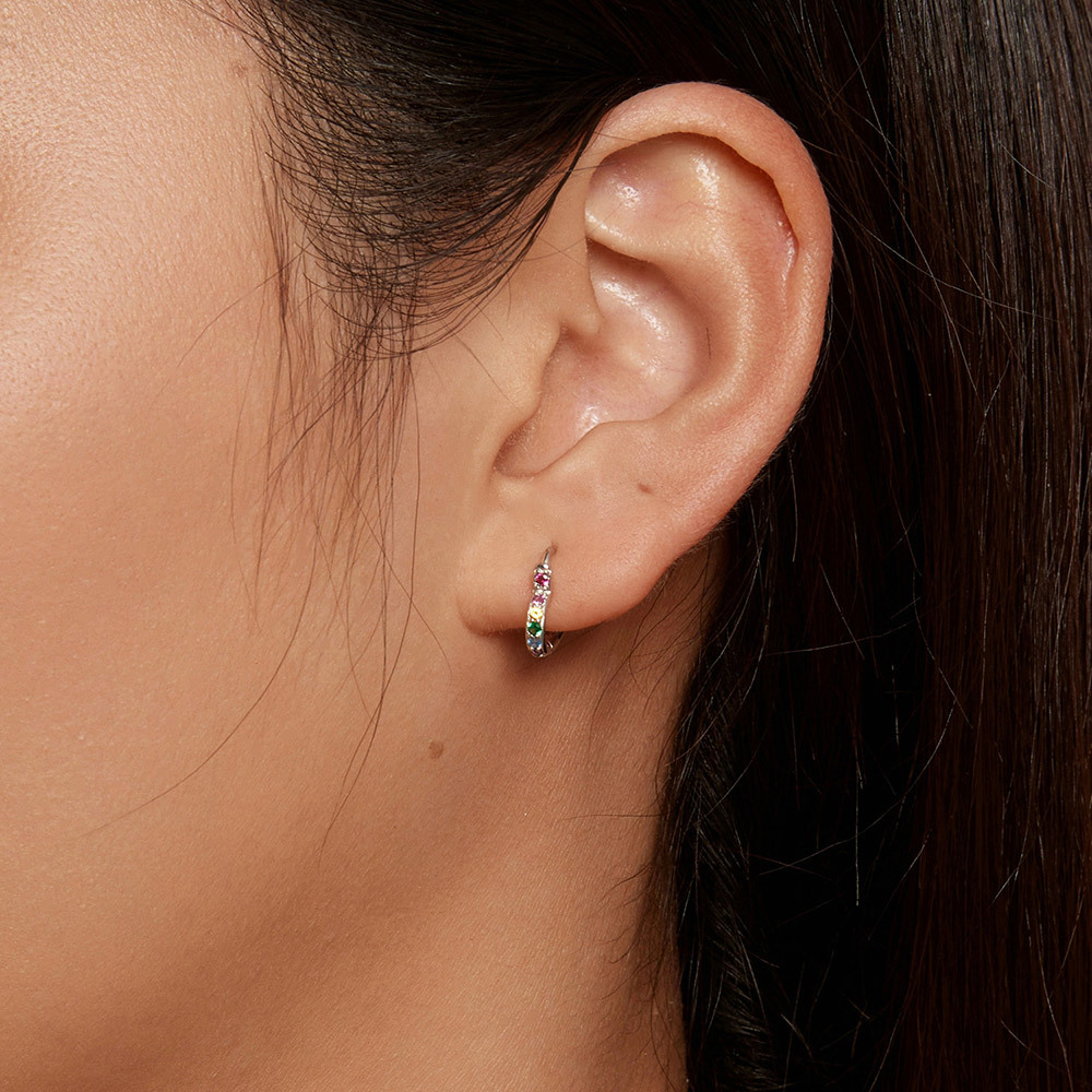 彩虹心形耳環 image number 4