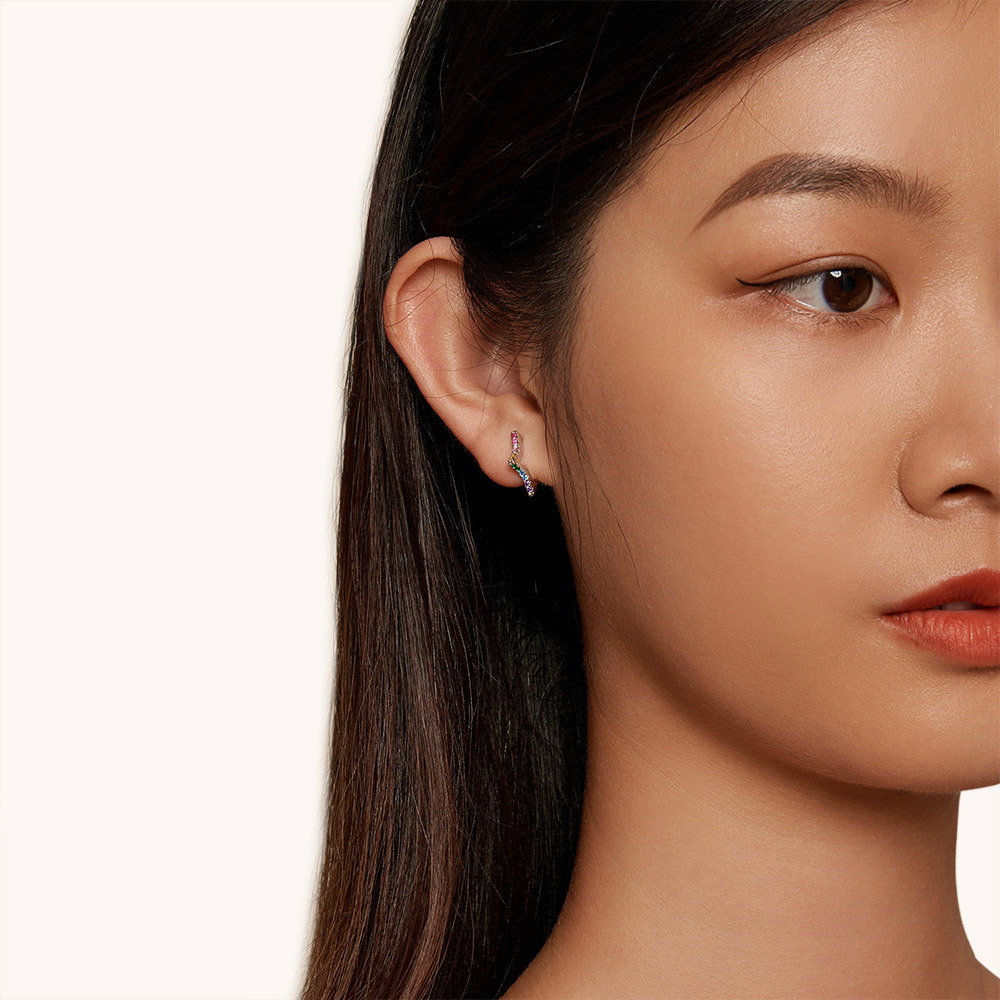 彩虹星星耳環 image number 3